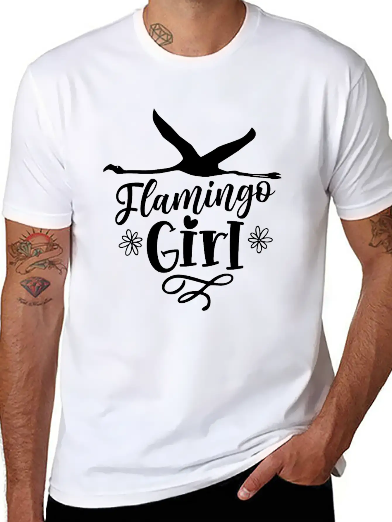 Flamingo Girl Animal Sayings Flamingos Cute Unisex Casual T-Shirt – Clean Design For Daily Comfort