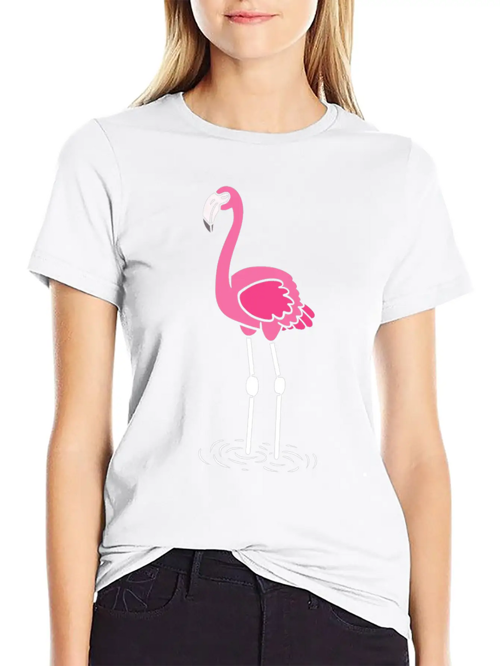 Flamingo Lover Casual Graphic T-Shirt – Simple And Comfortable Daily Wear