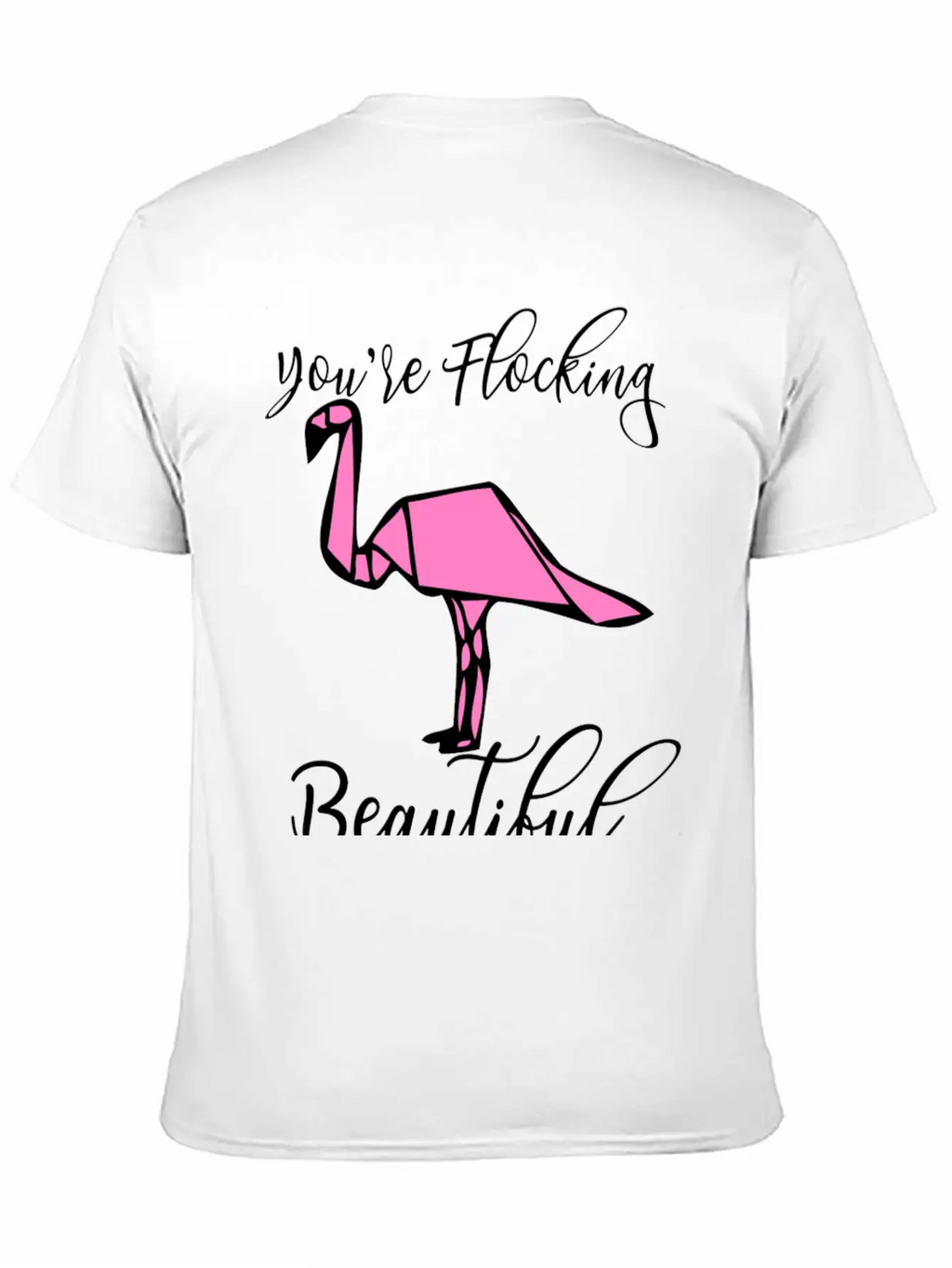 Flamingo Origami Essential Cotton Tee For Daily Outfits – Unisex Style