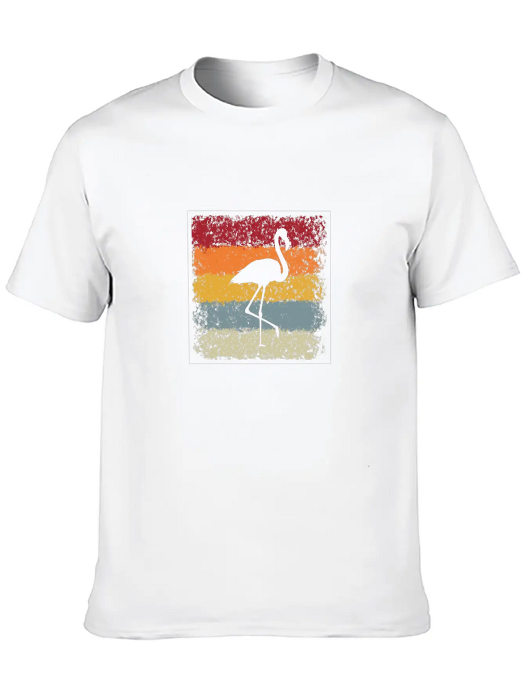 Flamingo Retro Breathable Soft Cotton T-Shirt – Timeless Casual Look