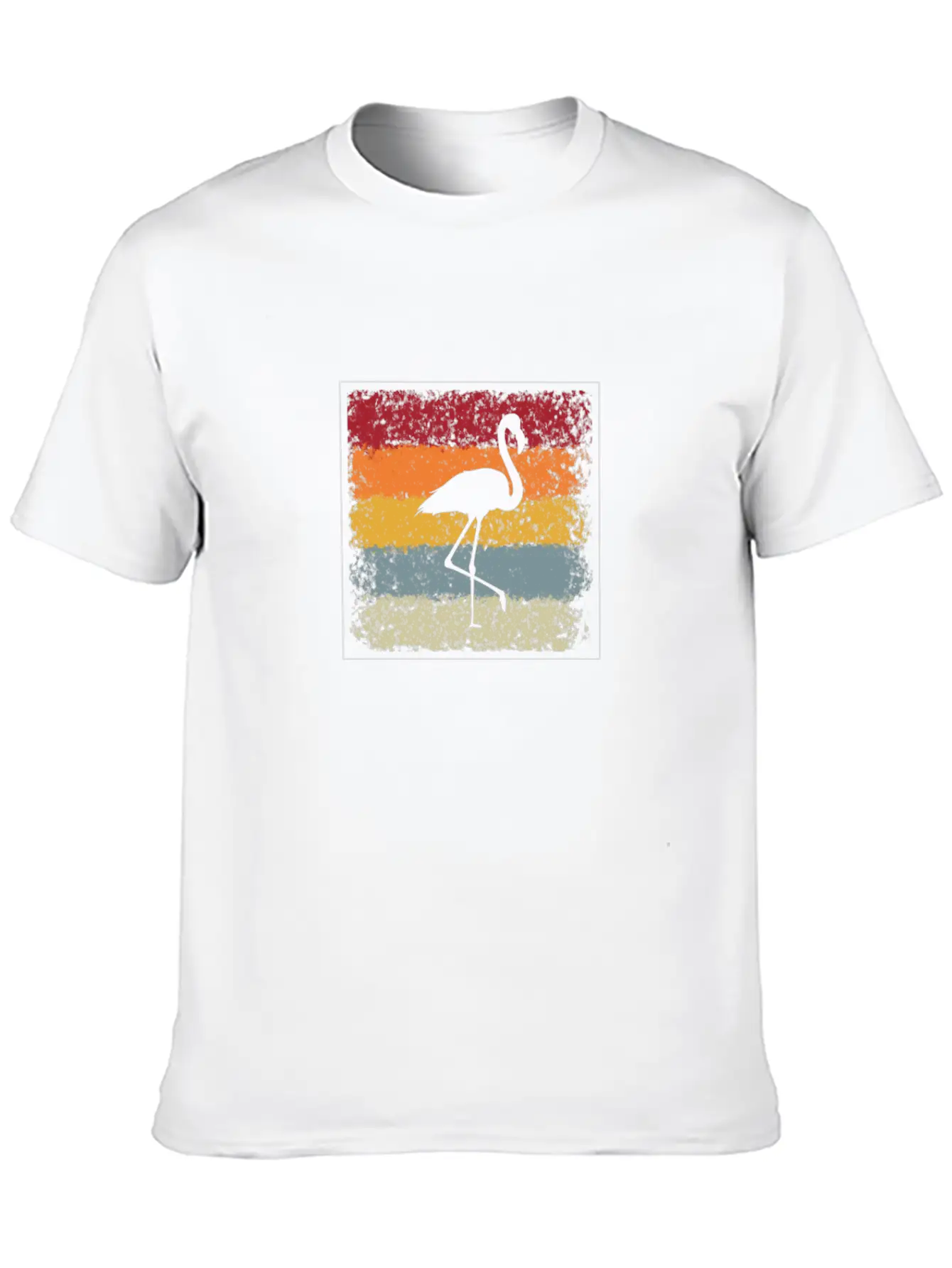 Flamingo Retro Breathable Soft Cotton T-Shirt – Timeless Casual Look