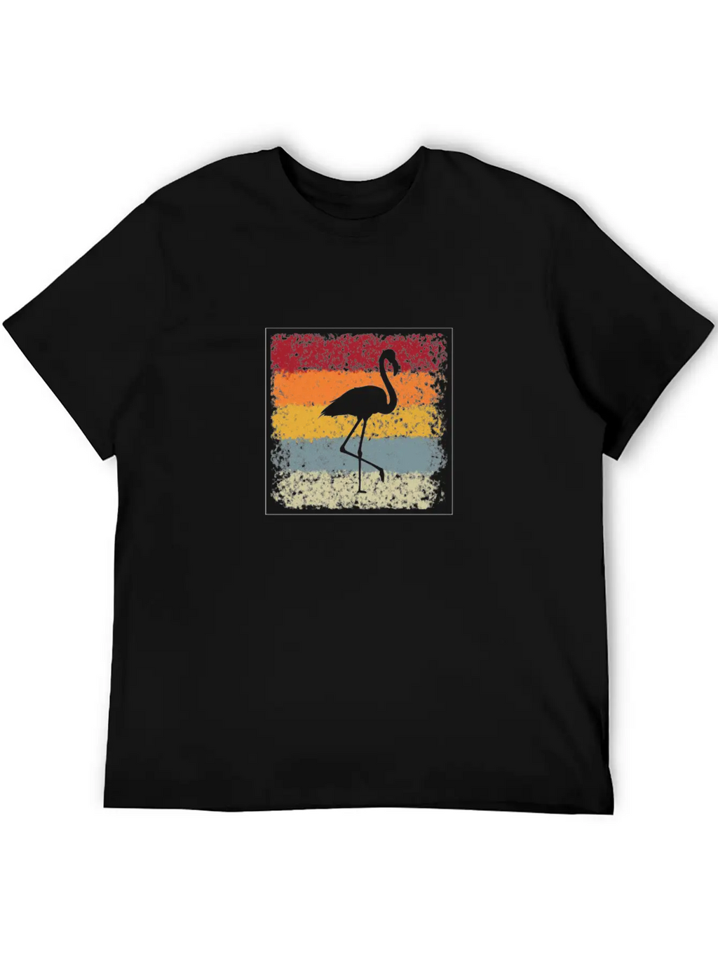 Flamingo Retro Breathable Soft Cotton T-Shirt – Timeless Casual Look