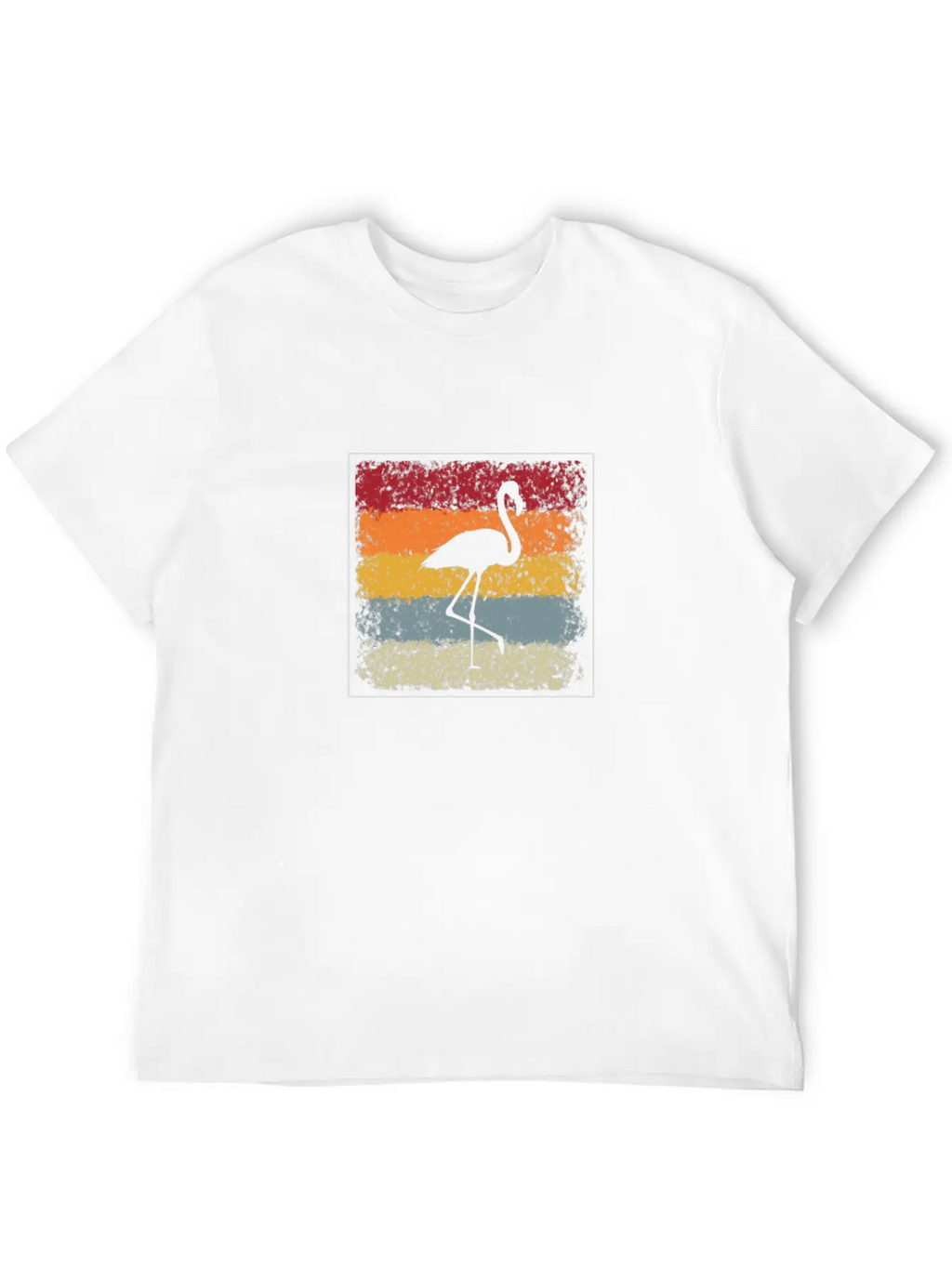 Flamingo Retro Breathable Soft Cotton T-Shirt – Timeless Casual Look