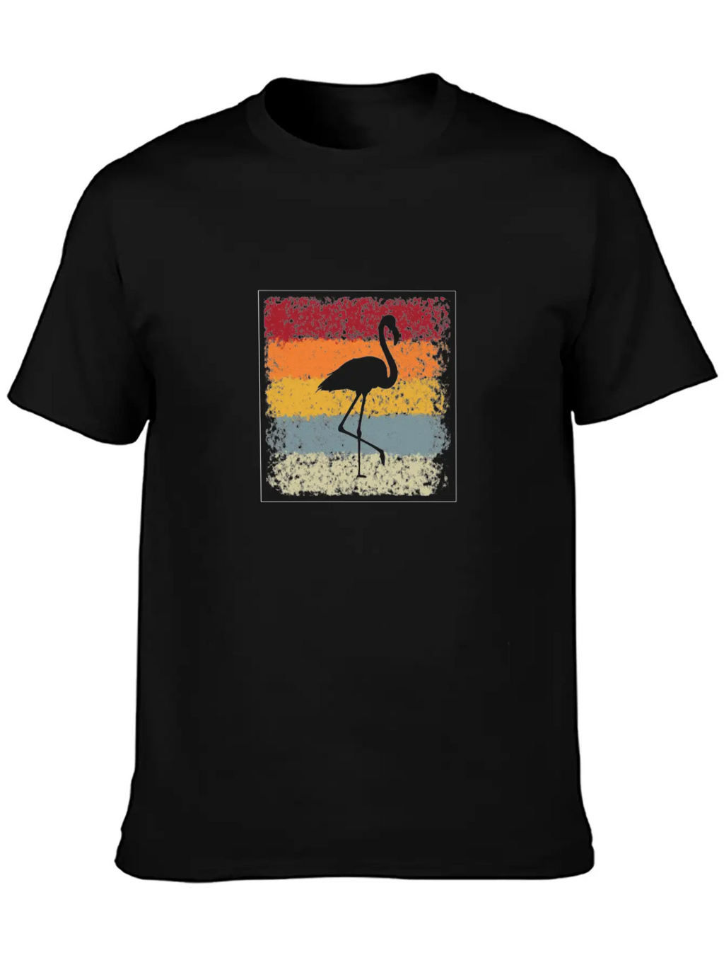 Flamingo Retro Breathable Soft Cotton T-Shirt – Timeless Casual Look