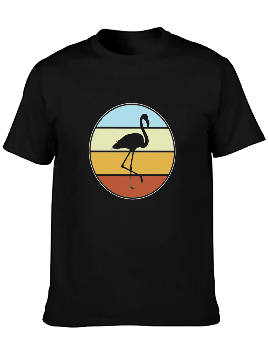 Flamingo Retro Unisex Casual T-Shirt – Clean Design For Daily Comfort