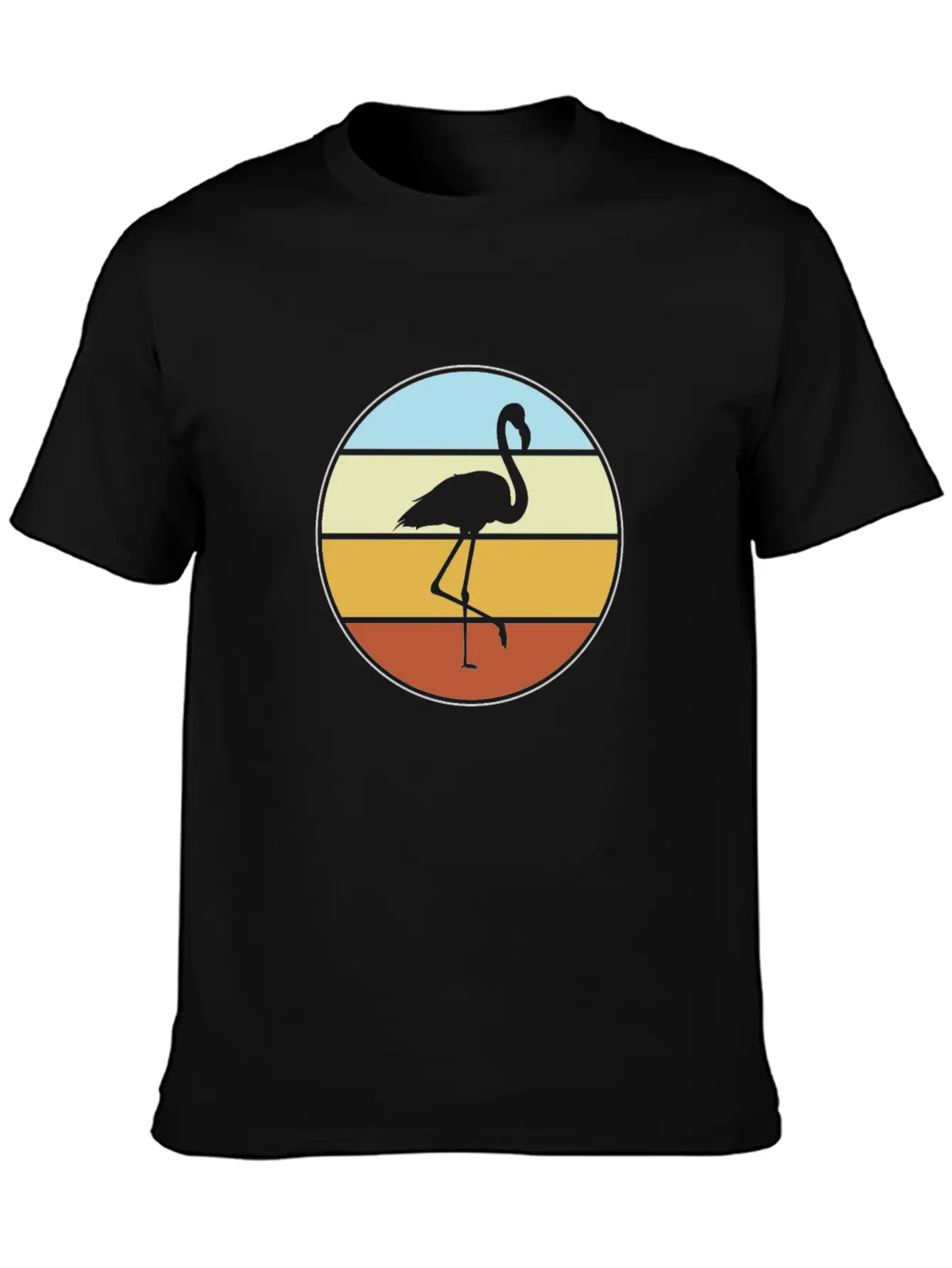 Flamingo Retro Unisex Casual T-Shirt – Clean Design For Daily Comfort