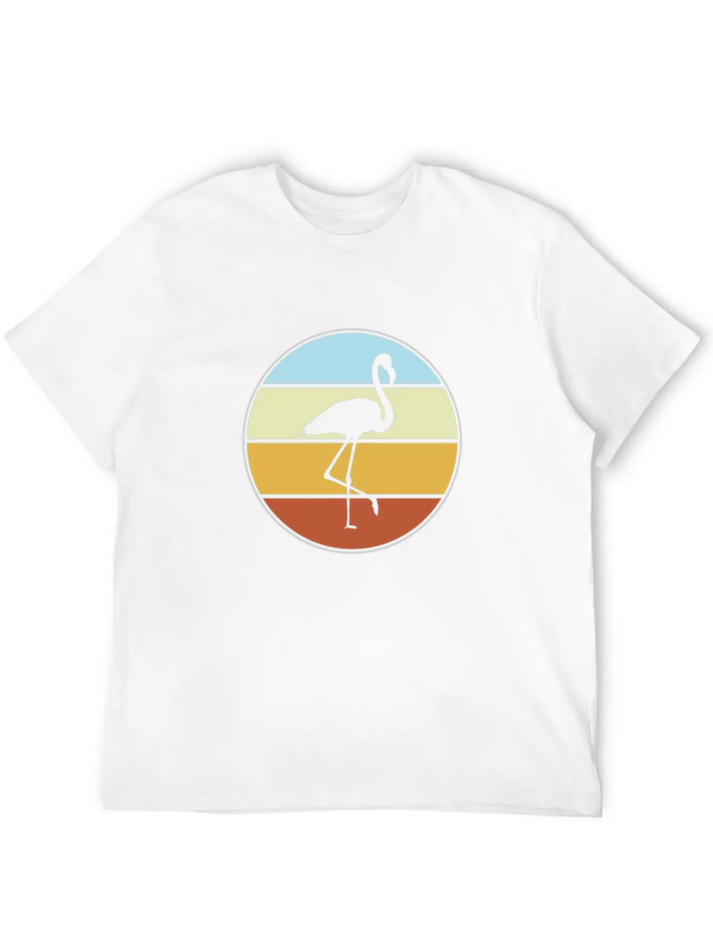 Flamingo Retro Unisex Casual T-Shirt – Clean Design For Daily Comfort