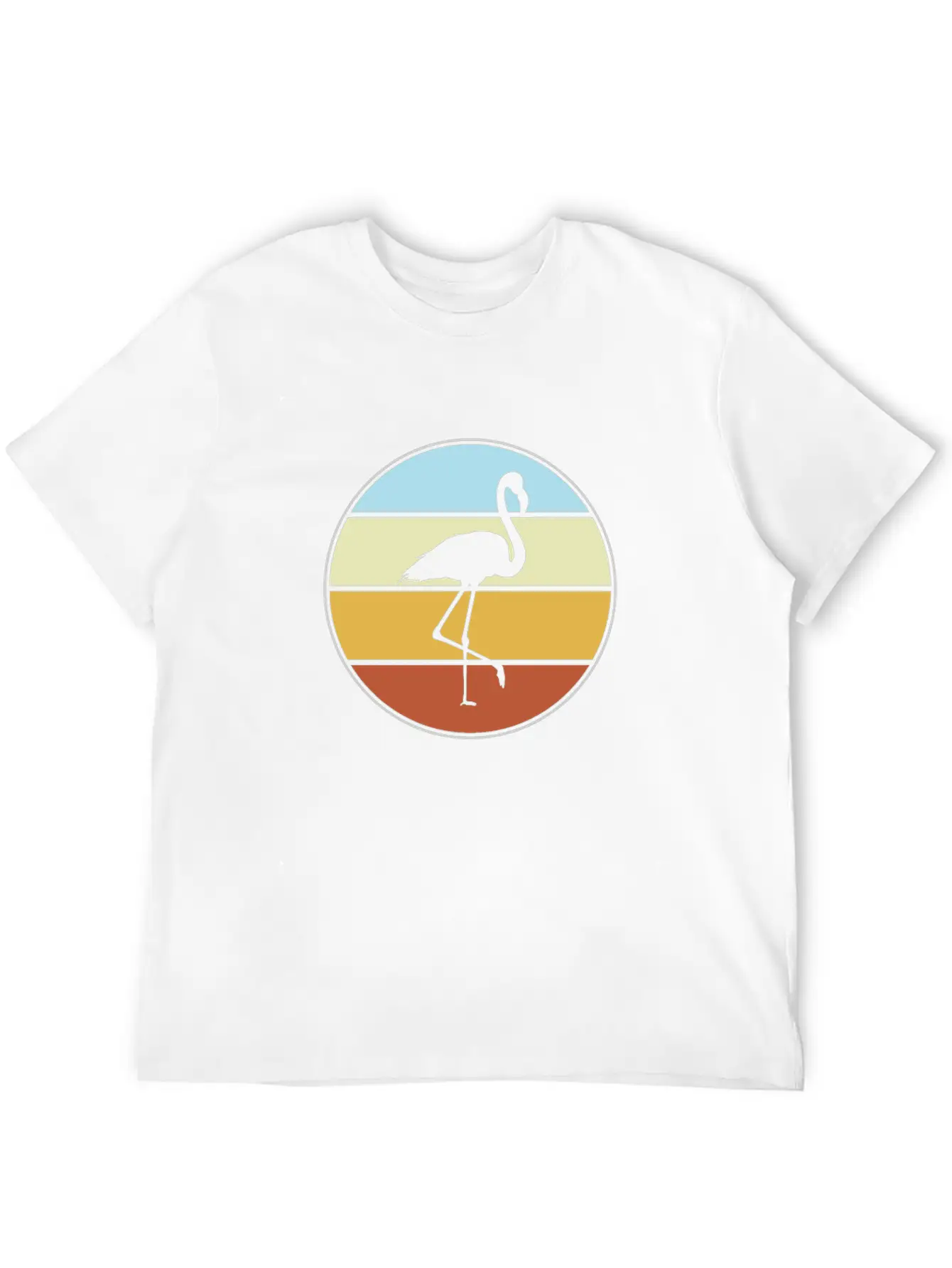 Flamingo Retro Unisex Casual T-Shirt – Clean Design For Daily Comfort