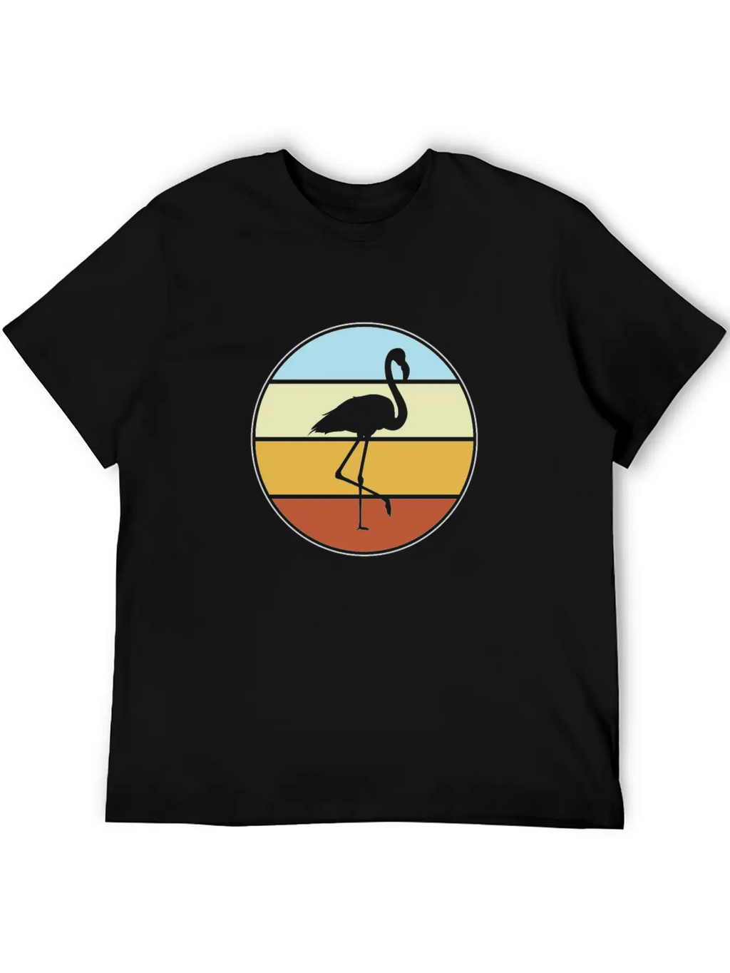Flamingo Retro Unisex Casual T-Shirt – Clean Design For Daily Comfort