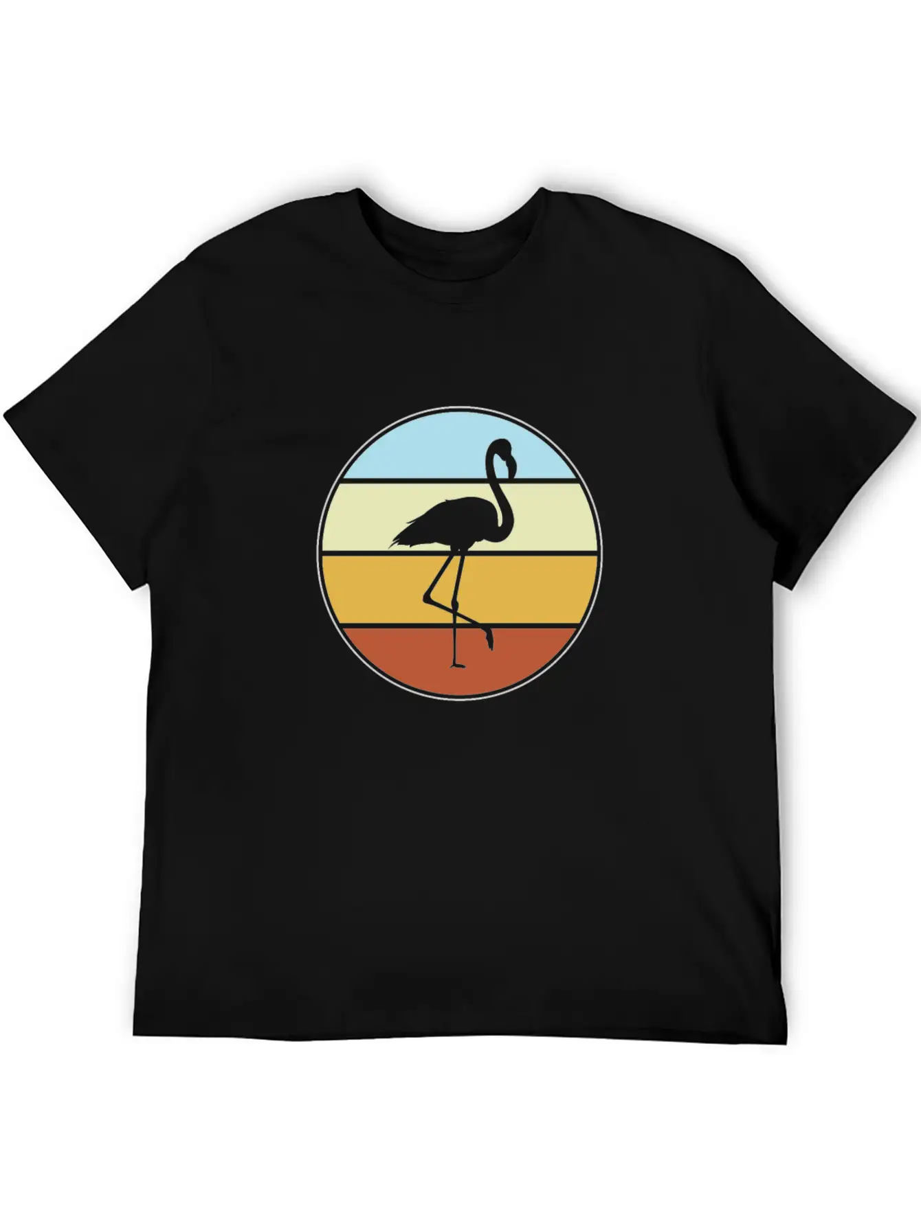 Flamingo Retro Unisex Casual T-Shirt – Clean Design For Daily Comfort