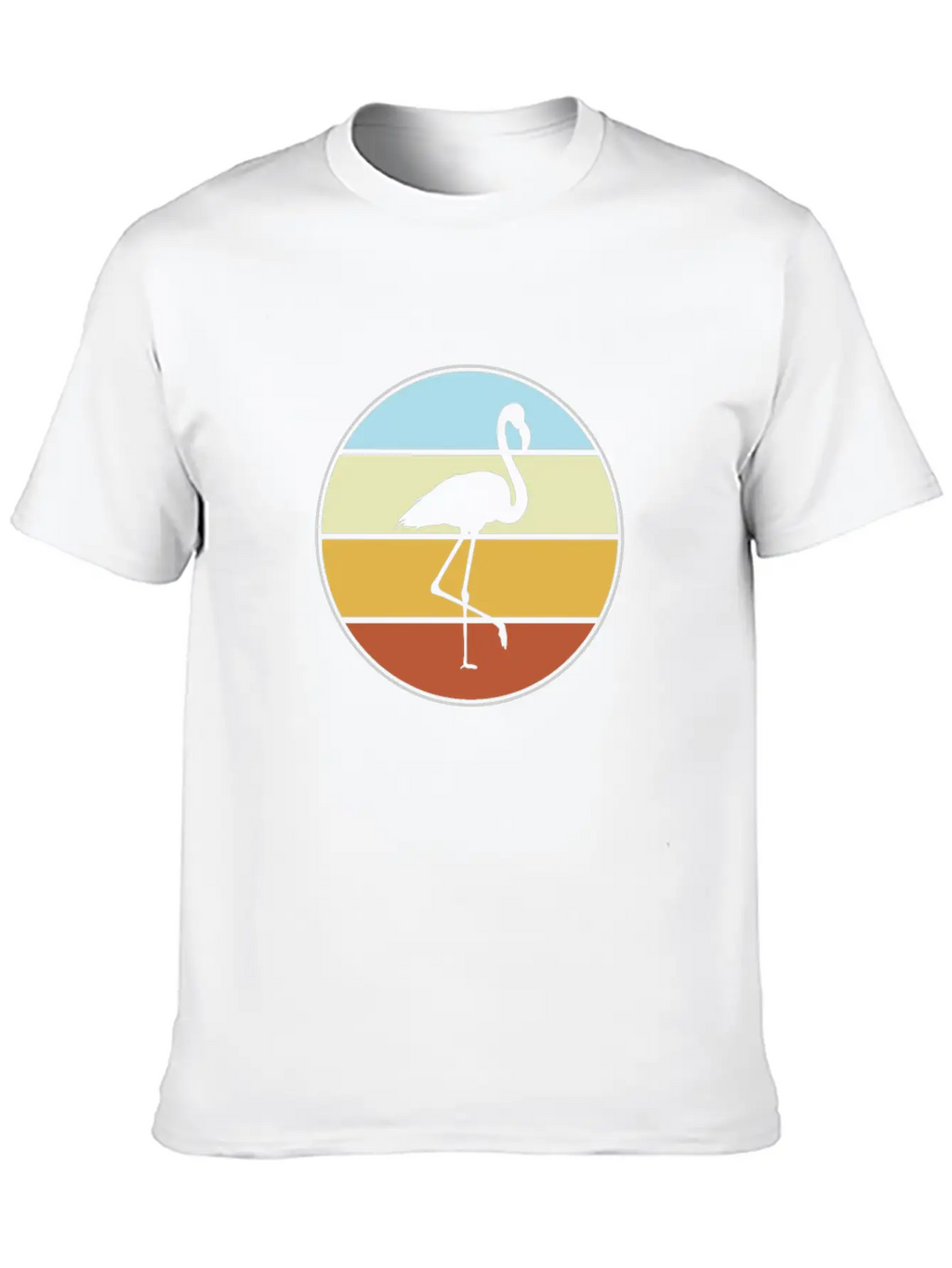 Flamingo Retro Unisex Casual T-Shirt – Clean Design For Daily Comfort