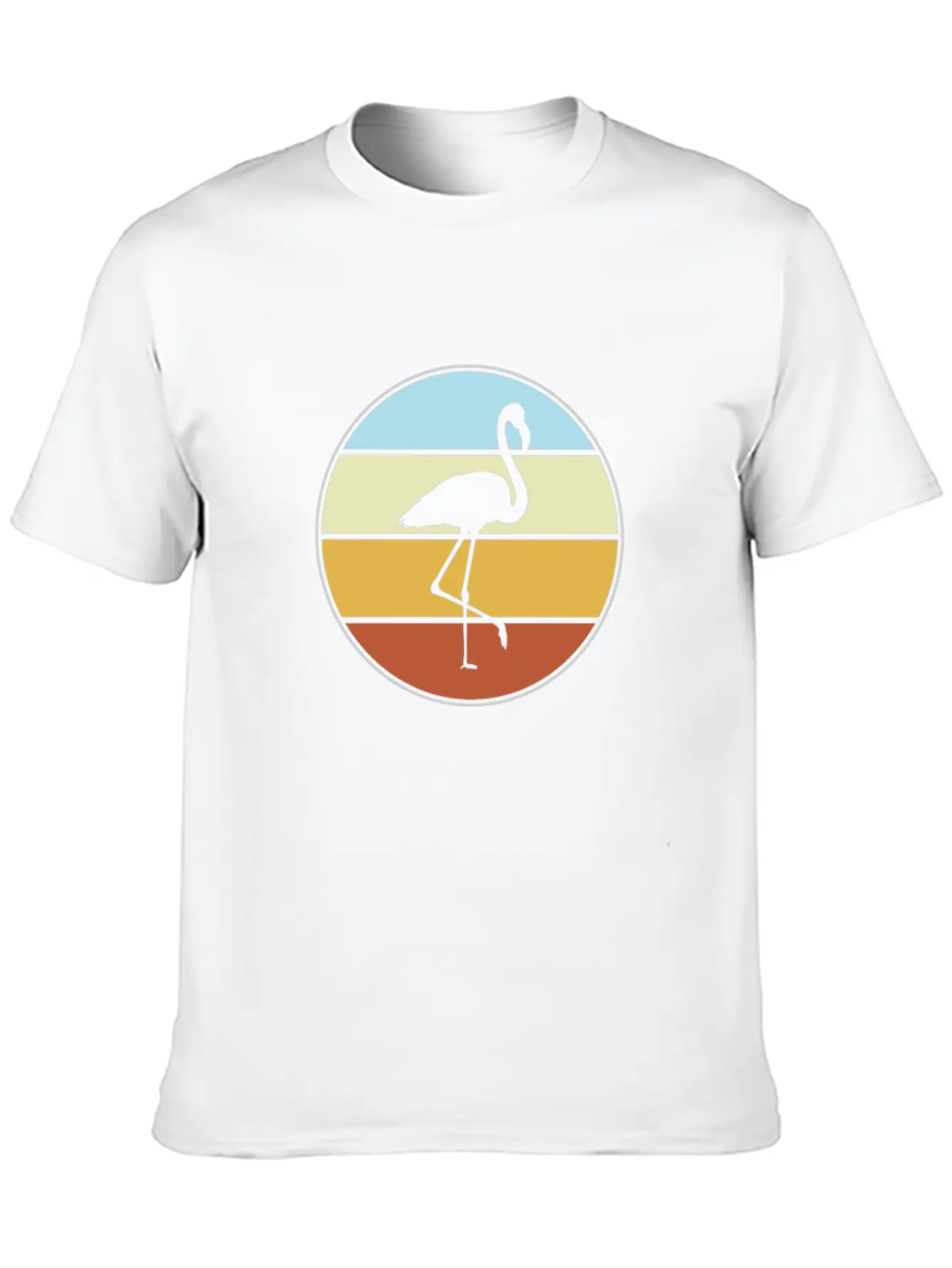 Flamingo Retro Unisex Casual T-Shirt – Clean Design For Daily Comfort