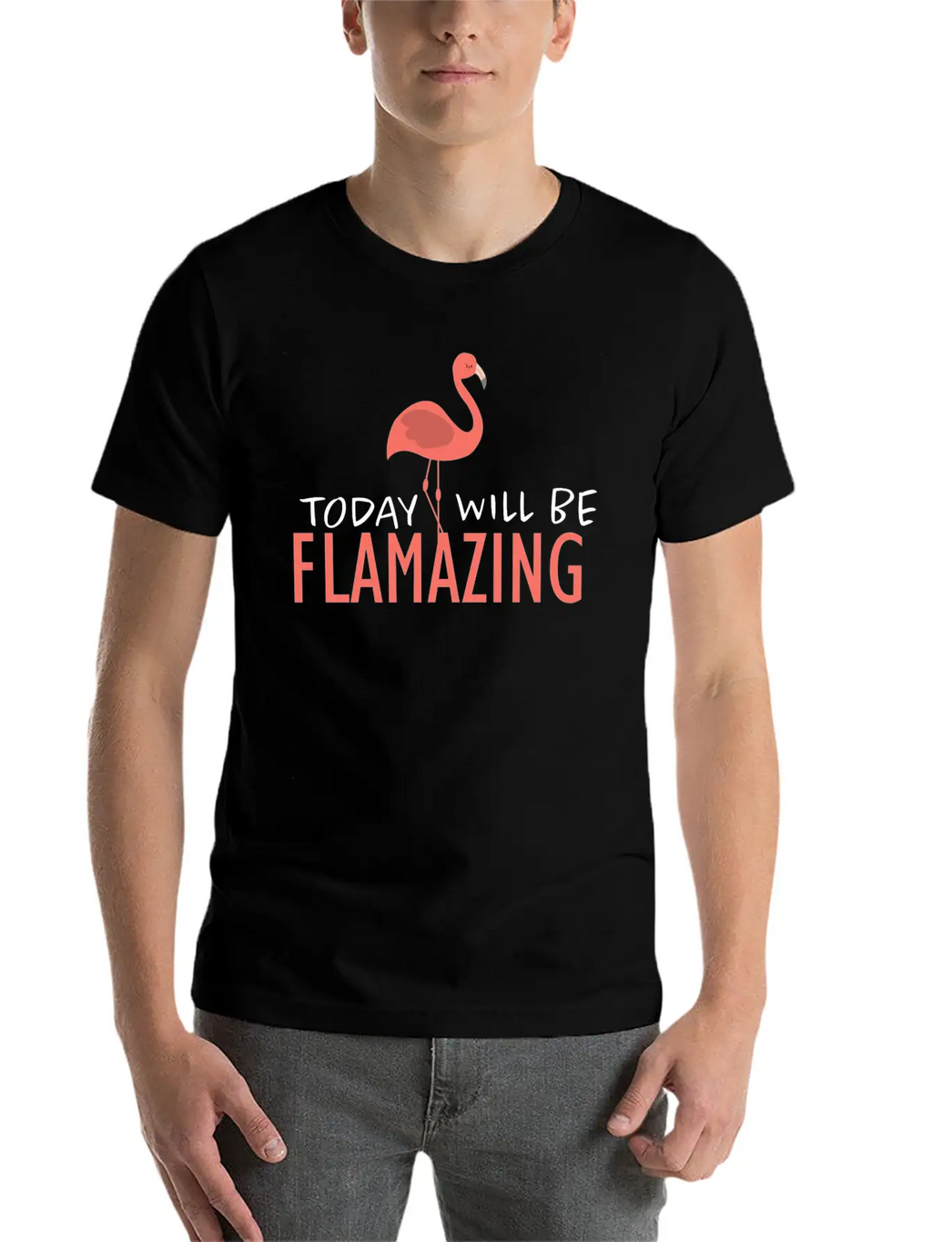Flamingo Unisex Short Sleeve Soft Cotton T-Shirt – Casual Everyday Wear