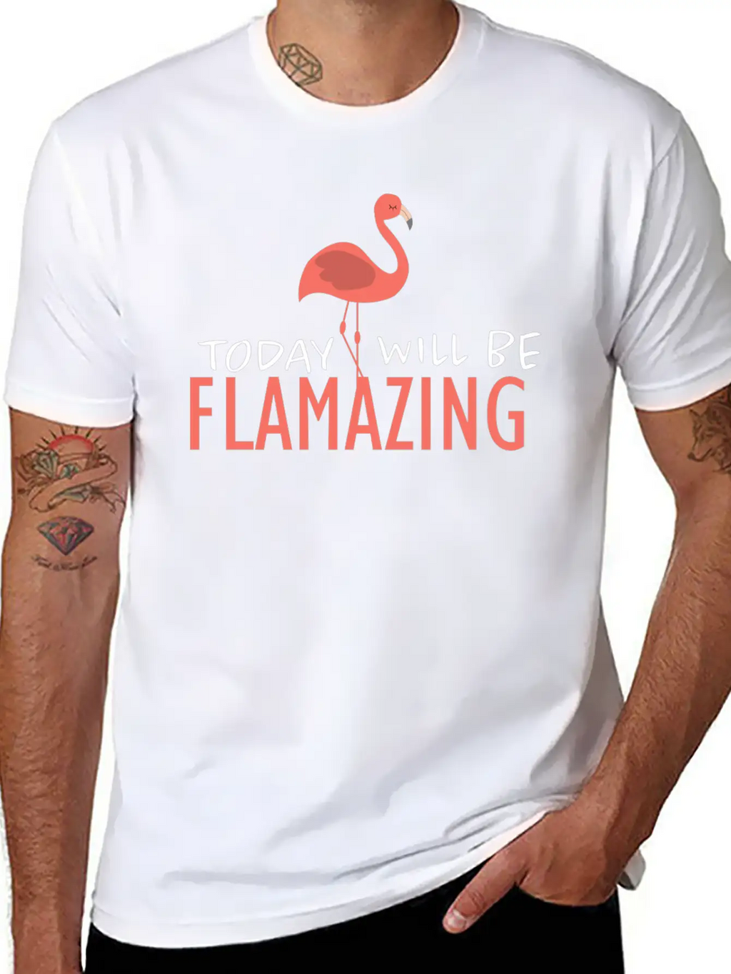 Flamingo Unisex Short Sleeve Soft Cotton T-Shirt – Casual Everyday Wear