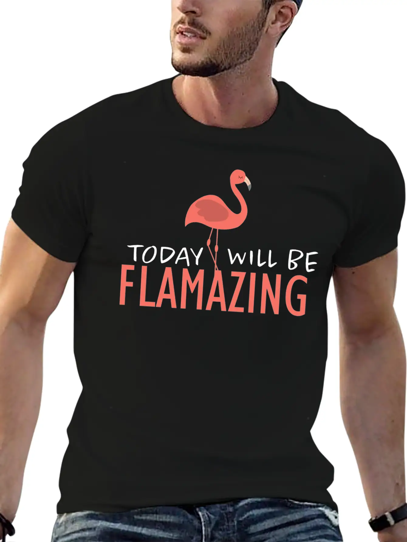 Flamingo Unisex Short Sleeve Soft Cotton T-Shirt – Casual Everyday Wear