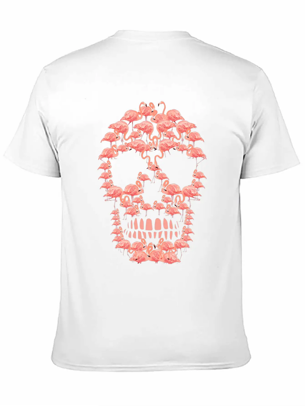 Flamingos Skull Creepy Flamingos Flock Of Birds Unisex Casual T-Shirt – Clean Design For Daily Comfort