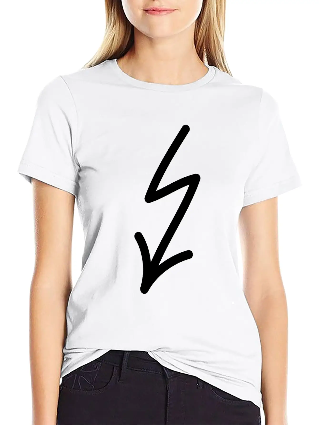 Flash Arrow Down Left Stylish Everyday T-Shirt – Unisex Basic Cotton Tee