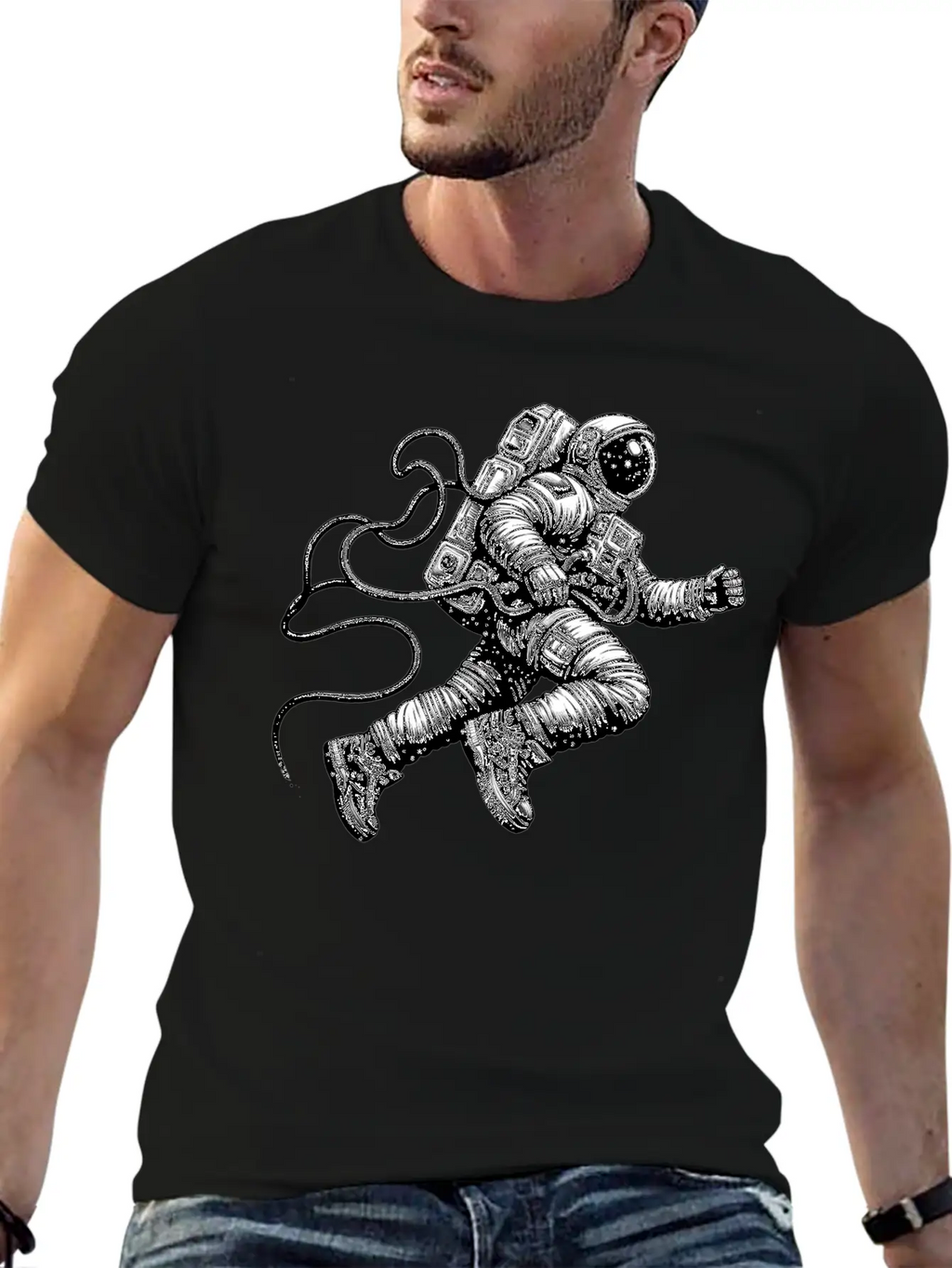 Floating Astronaut Unisex Casual T-Shirt – Clean Design For Daily Comfort