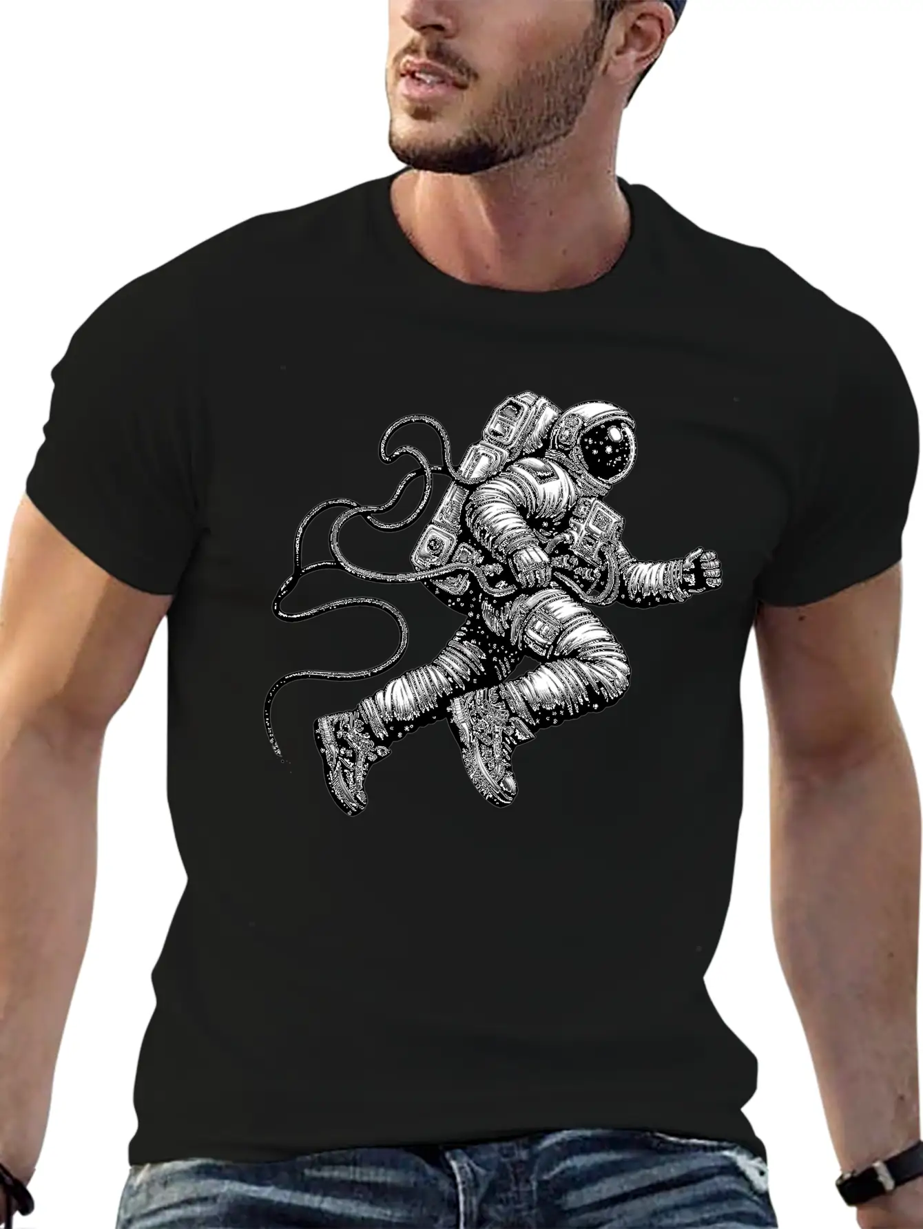 Floating Astronaut Unisex Casual T-Shirt – Clean Design For Daily Comfort