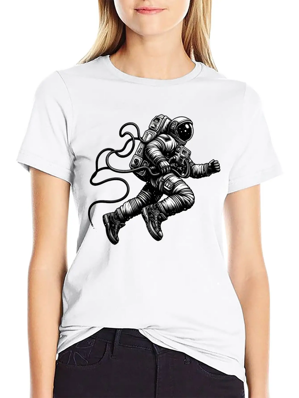 Floating Astronaut Unisex Casual T-Shirt – Clean Design For Daily Comfort