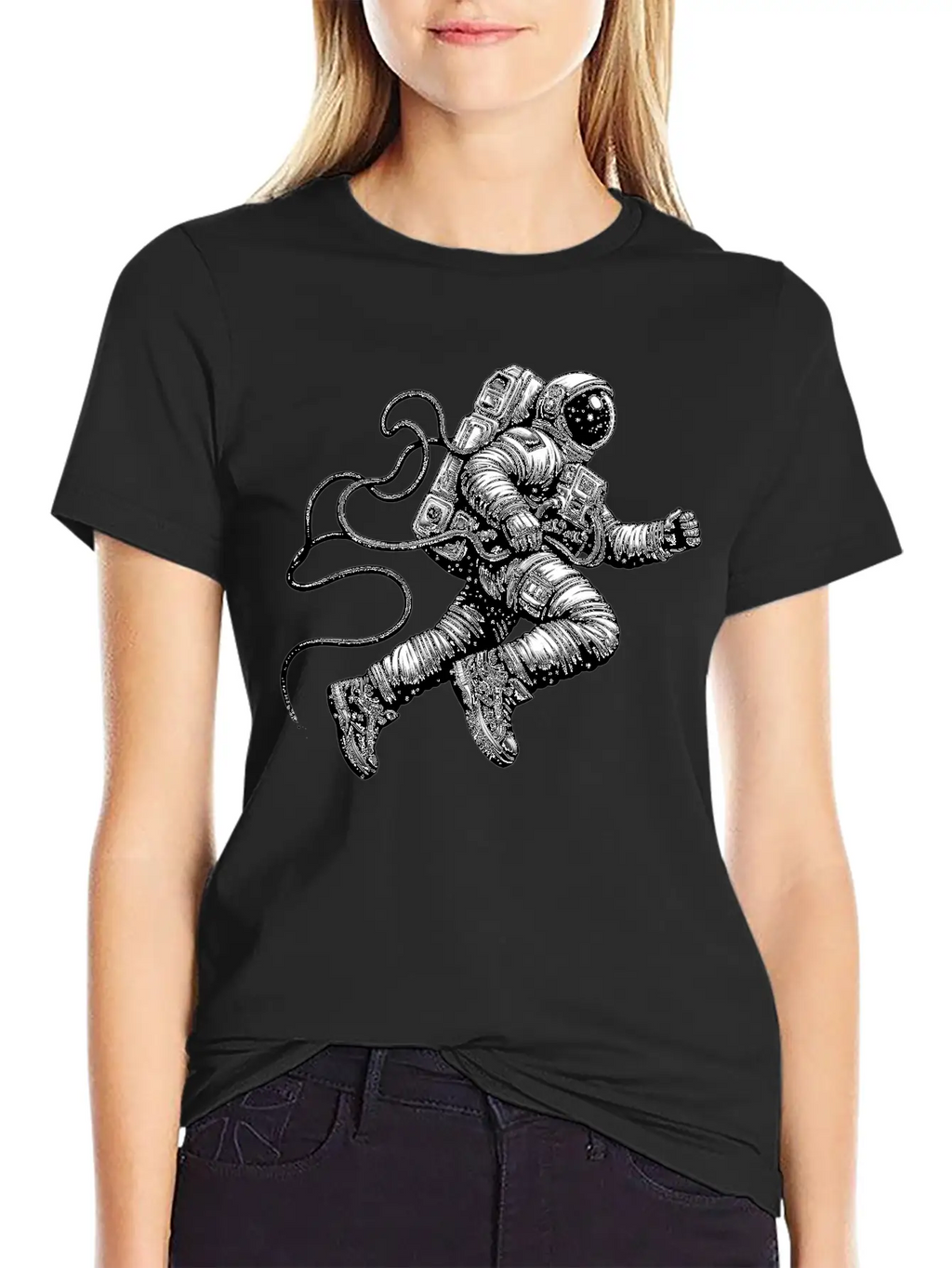 Floating Astronaut Unisex Casual T-Shirt – Clean Design For Daily Comfort