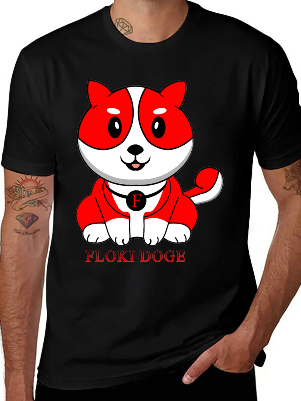 Floki Inu Doge Coin Crypto Currency Cute Character Unisex Short Sleeve Soft Cotton T-Shirt – Casual Everyday Wear