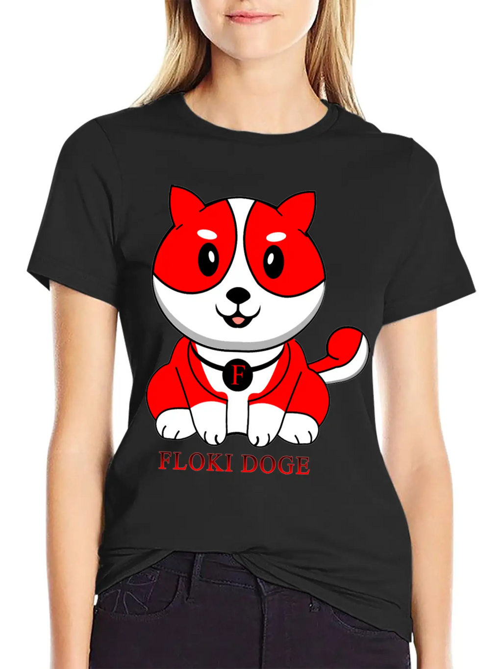 Floki Inu Doge Coin Crypto Currency Cute Character Unisex Short Sleeve Soft Cotton T-Shirt – Casual Everyday Wear