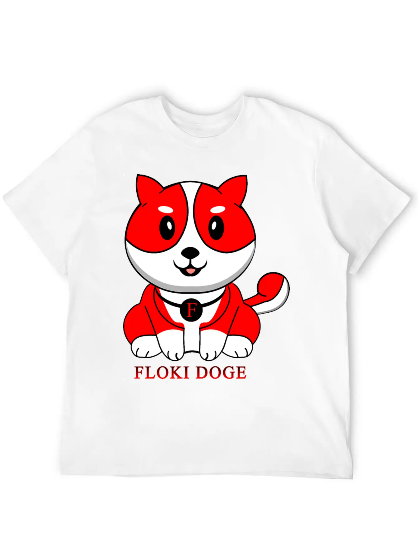 Floki Inu Doge Coin Crypto Currency Cute Character Unisex Short Sleeve Soft Cotton T-Shirt – Casual Everyday Wear