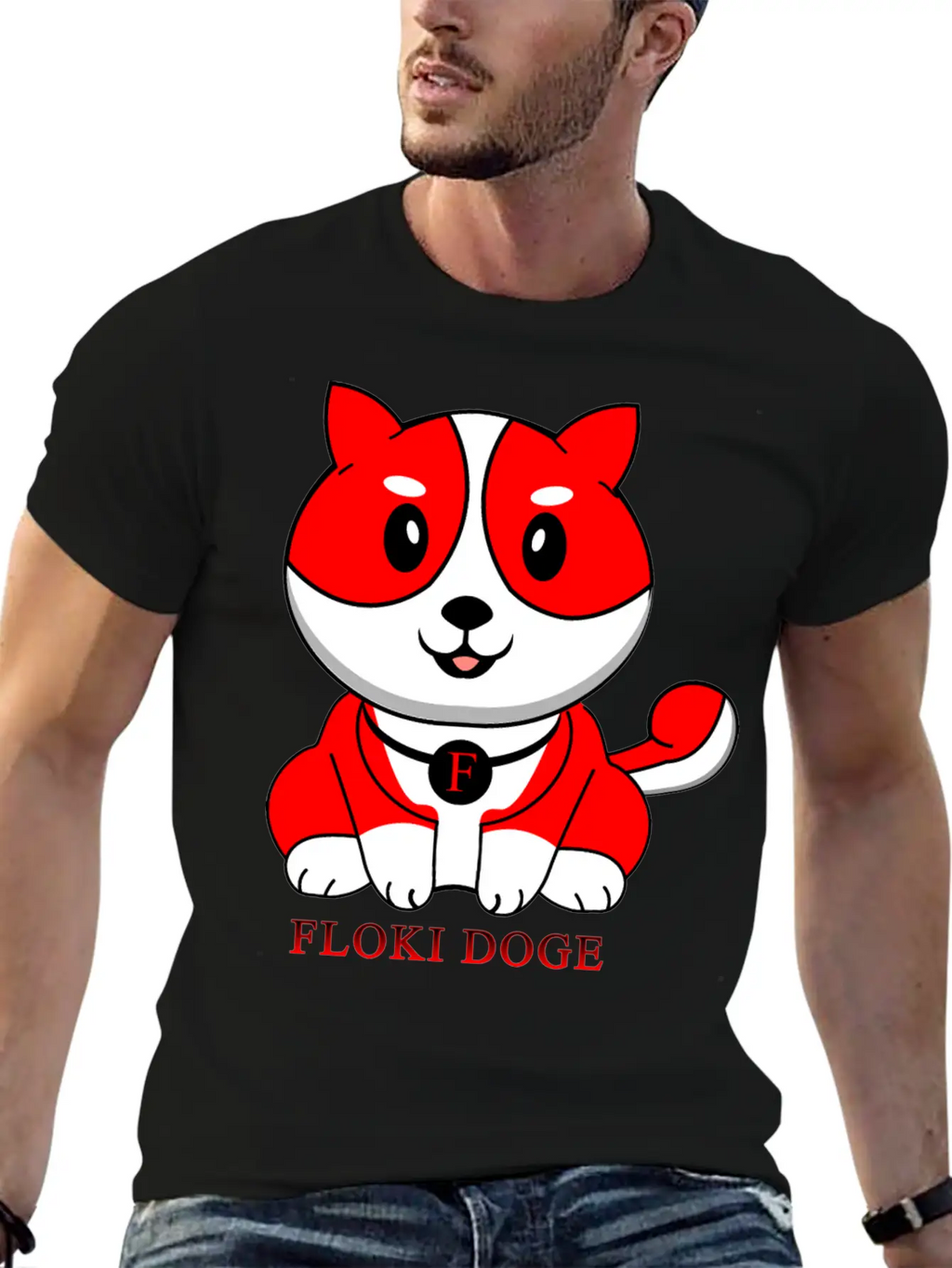 Floki Inu Doge Coin Crypto Currency Cute Character Unisex Short Sleeve Soft Cotton T-Shirt – Casual Everyday Wear