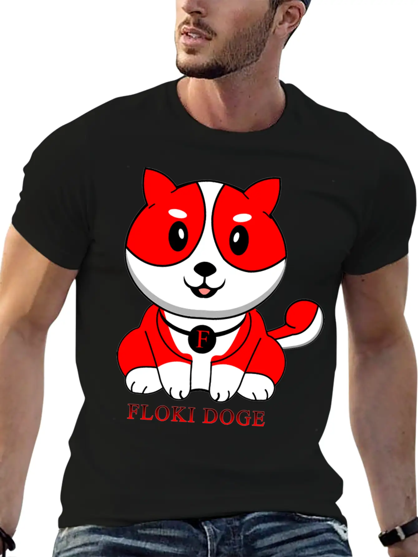 Floki Inu Doge Coin Crypto Currency Cute Character Unisex Short Sleeve Soft Cotton T-Shirt – Casual Everyday Wear