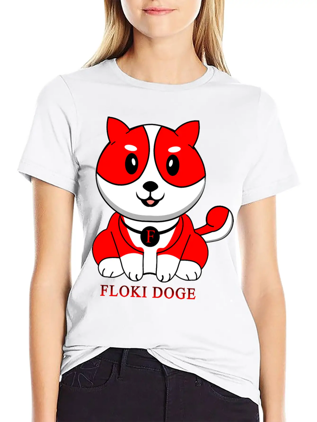 Floki Inu Doge Coin Crypto Currency Cute Character Unisex Short Sleeve Soft Cotton T-Shirt – Casual Everyday Wear