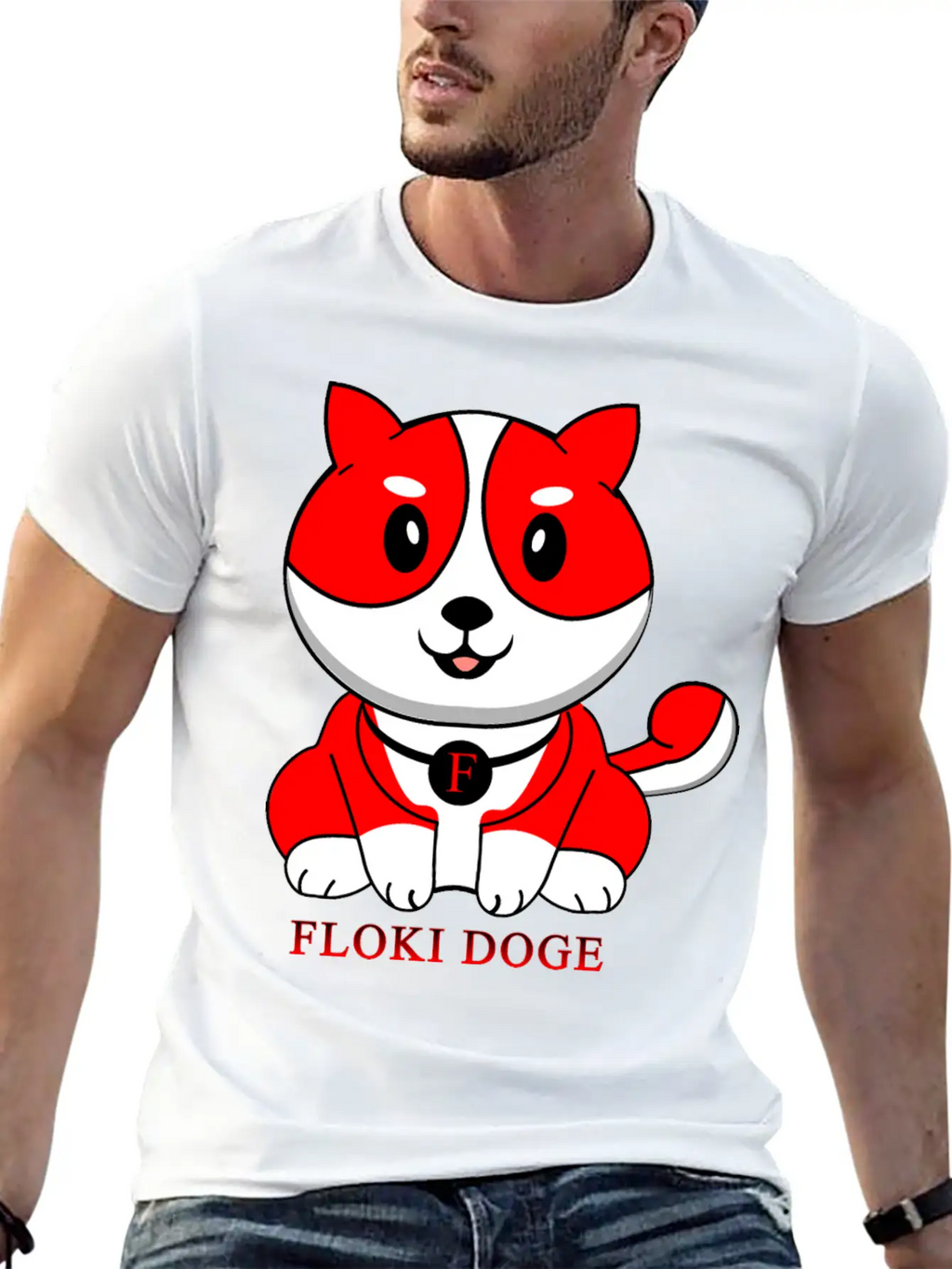 Floki Inu Doge Coin Crypto Currency Cute Character Unisex Short Sleeve Soft Cotton T-Shirt – Casual Everyday Wear