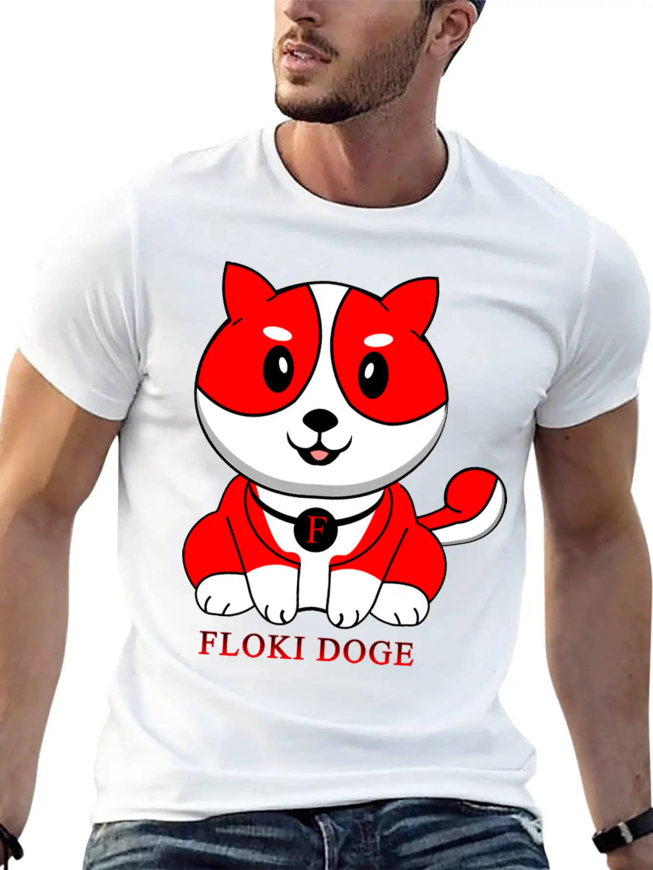 Floki Inu Doge Coin Crypto Currency Cute Character Unisex Short Sleeve Soft Cotton T-Shirt – Casual Everyday Wear