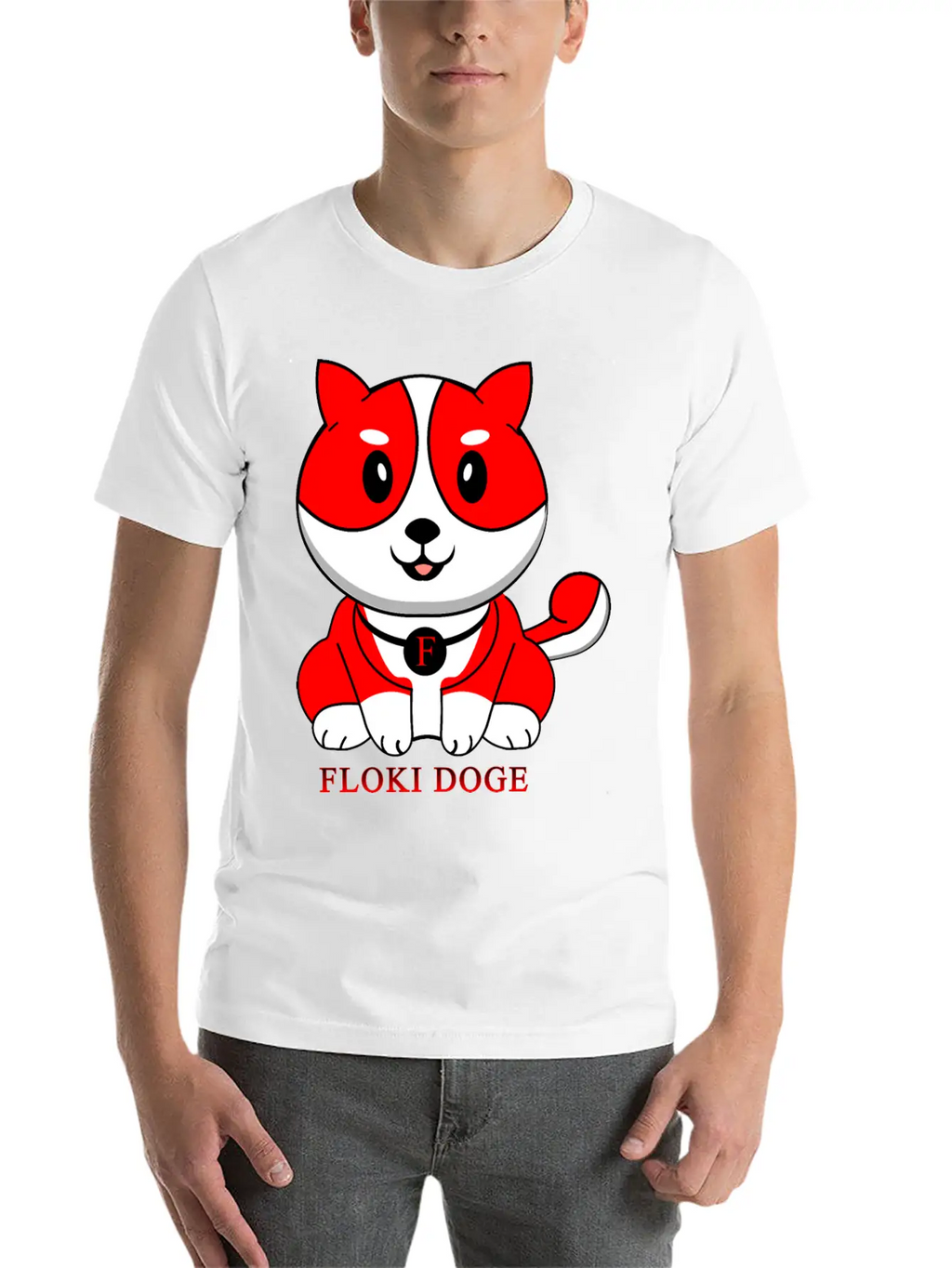 Floki Inu Doge Coin Crypto Currency Cute Character Unisex Short Sleeve Soft Cotton T-Shirt – Casual Everyday Wear