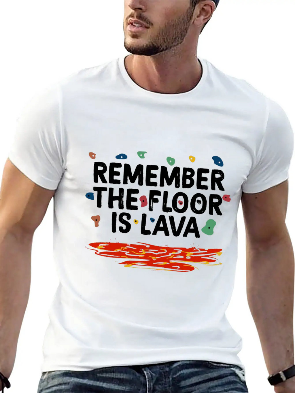 Floor Is Lava Bouldering Unisex Casual T-Shirt – Clean Design For Daily Comfort