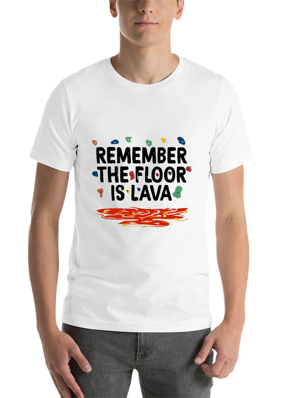 Floor Is Lava Bouldering Unisex Casual T-Shirt – Clean Design For Daily Comfort