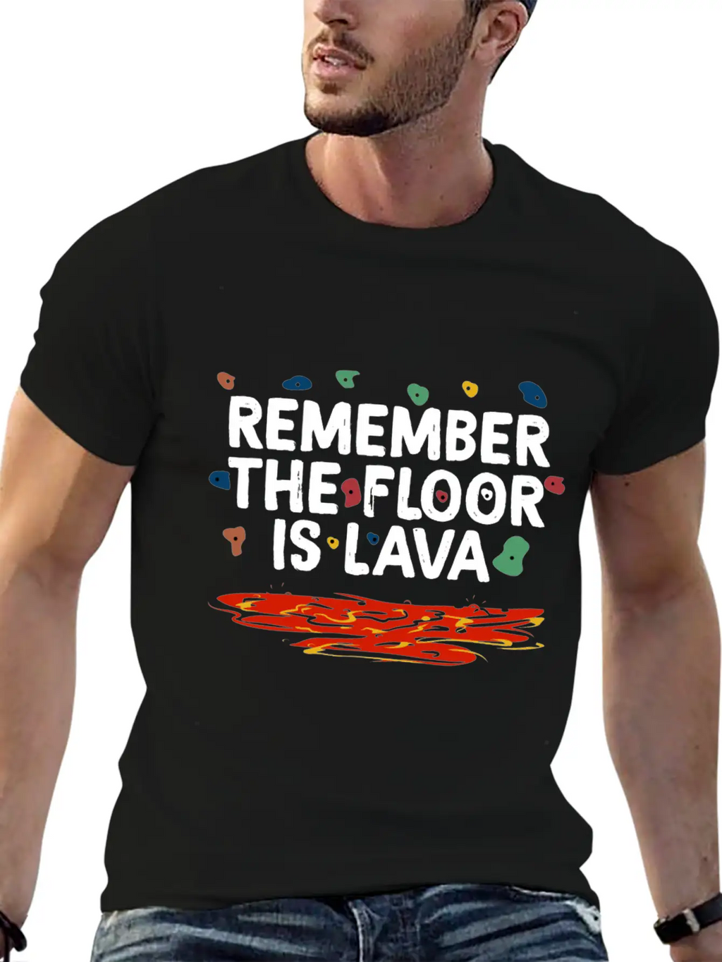 Floor Is Lava Bouldering Unisex Casual T-Shirt – Clean Design For Daily Comfort