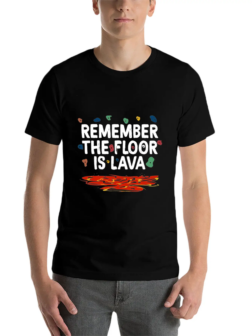 Floor Is Lava Bouldering Unisex Casual T-Shirt – Clean Design For Daily Comfort