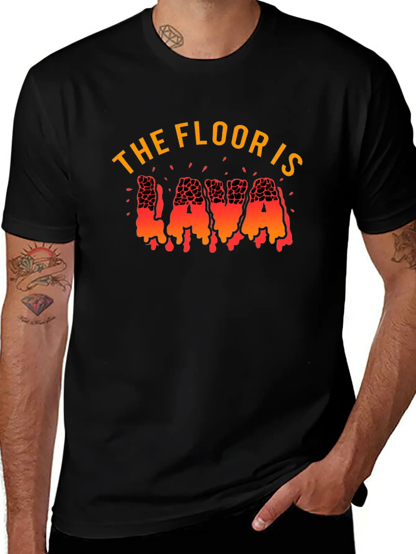Floor Is Lava Game Stylish Everyday T-Shirt – Unisex Basic Cotton Tee