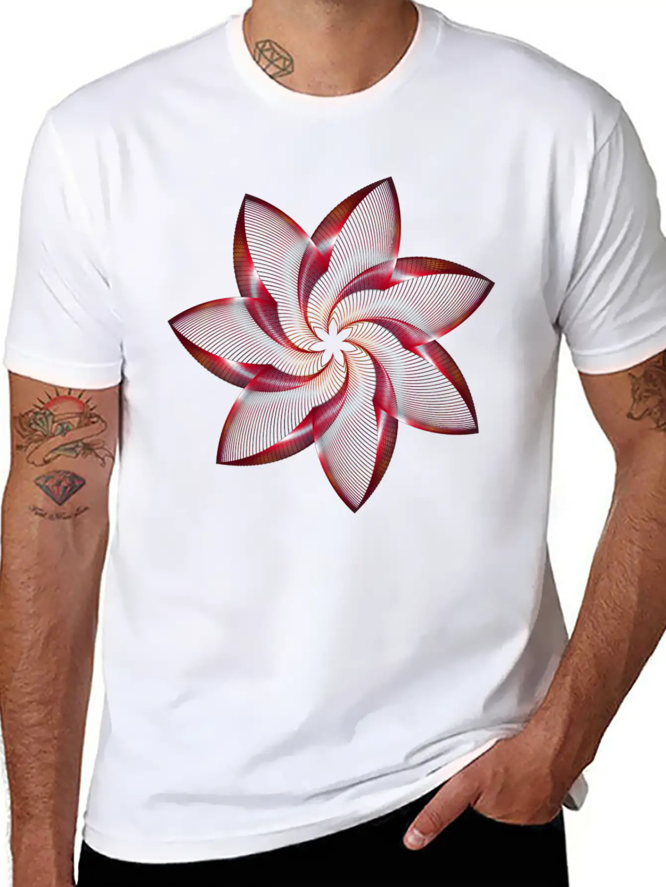 Floral Abstract Unisex Casual T-Shirt – Clean Design For Daily Comfort