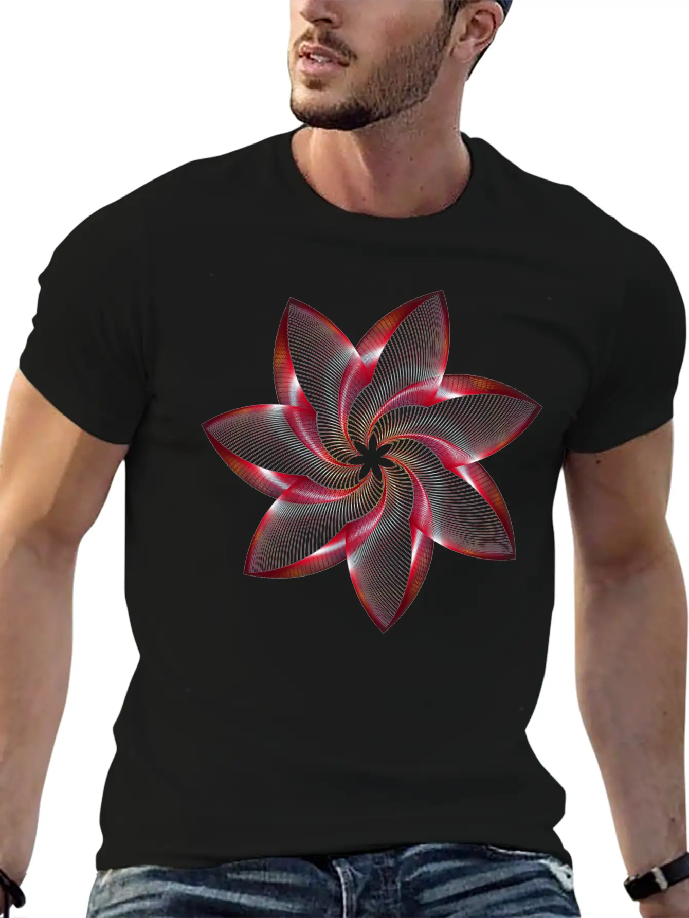 Floral Abstract Unisex Casual T-Shirt – Clean Design For Daily Comfort
