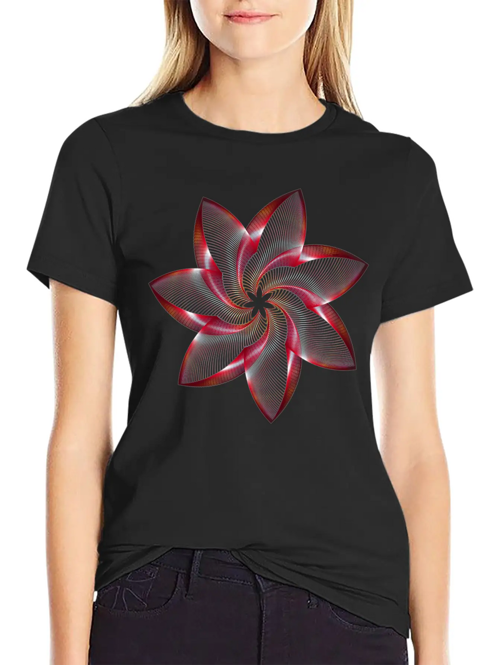 Floral Abstract Unisex Casual T-Shirt – Clean Design For Daily Comfort