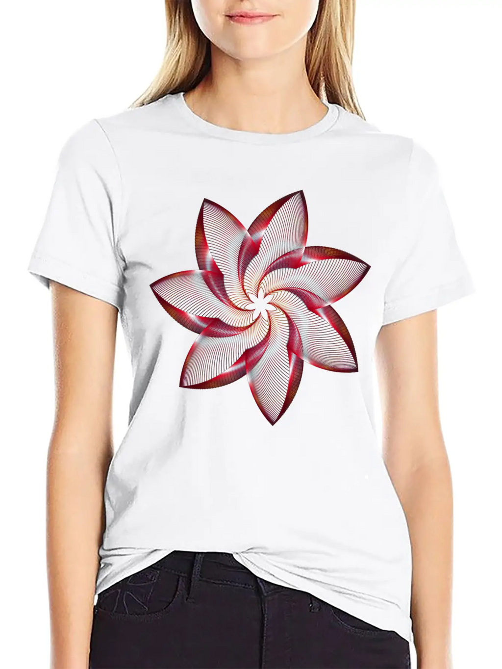 Floral Abstract Unisex Casual T-Shirt – Clean Design For Daily Comfort