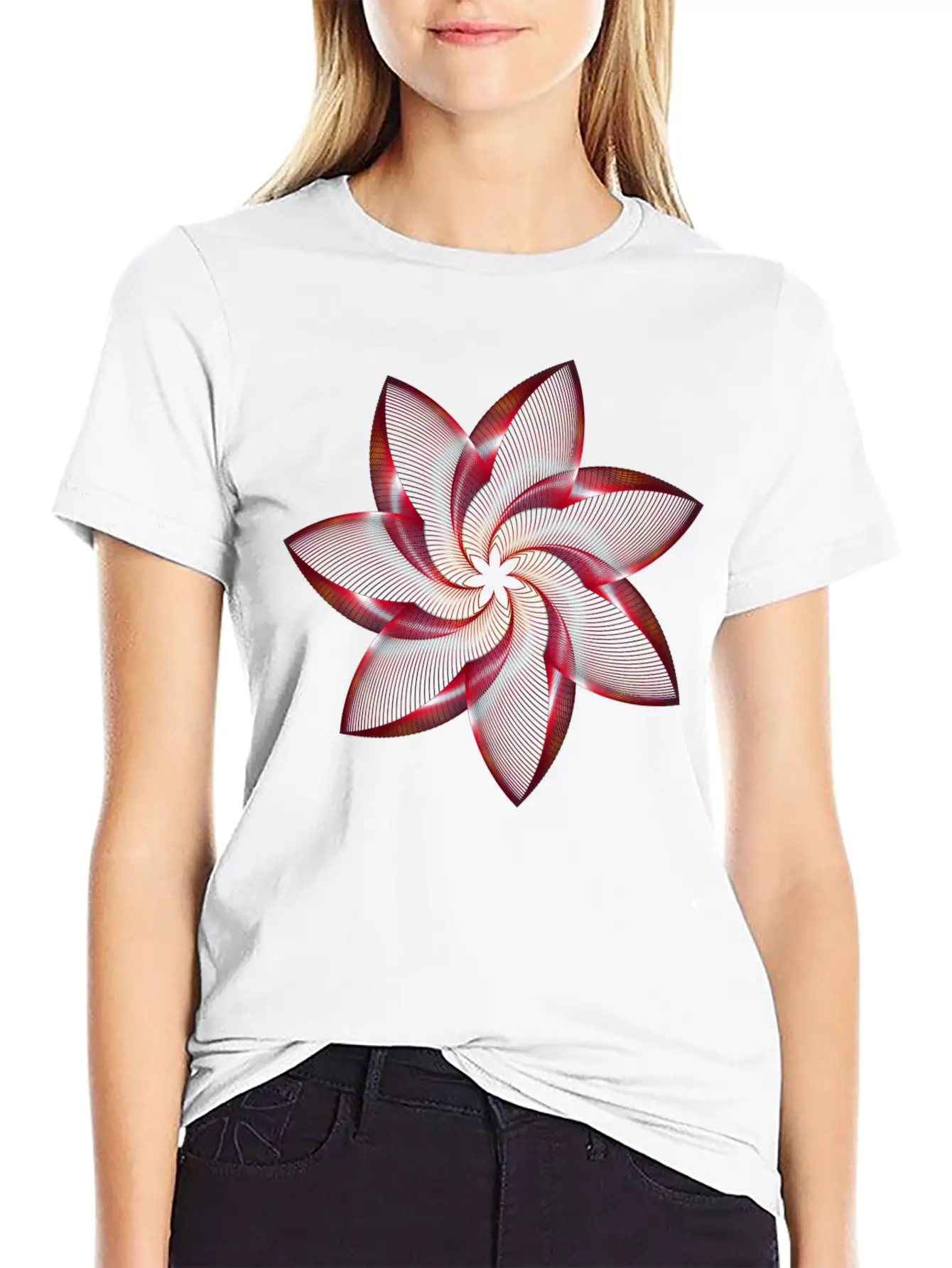 Floral Abstract Unisex Casual T-Shirt – Clean Design For Daily Comfort