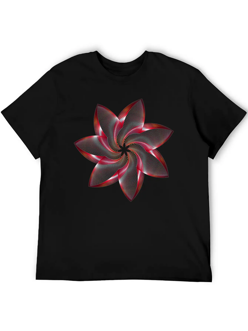 Floral Abstract Unisex Casual T-Shirt – Clean Design For Daily Comfort