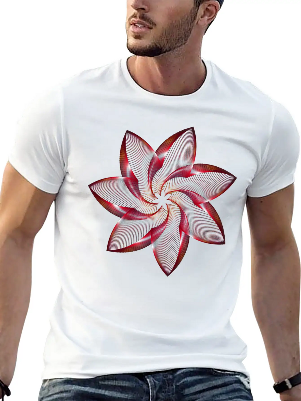 Floral Abstract Unisex Casual T-Shirt – Clean Design For Daily Comfort