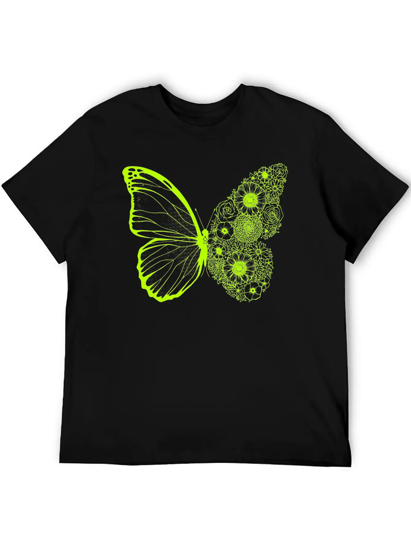 Floral Butterfly Stylish Everyday T-Shirt – Unisex Basic Cotton Tee
