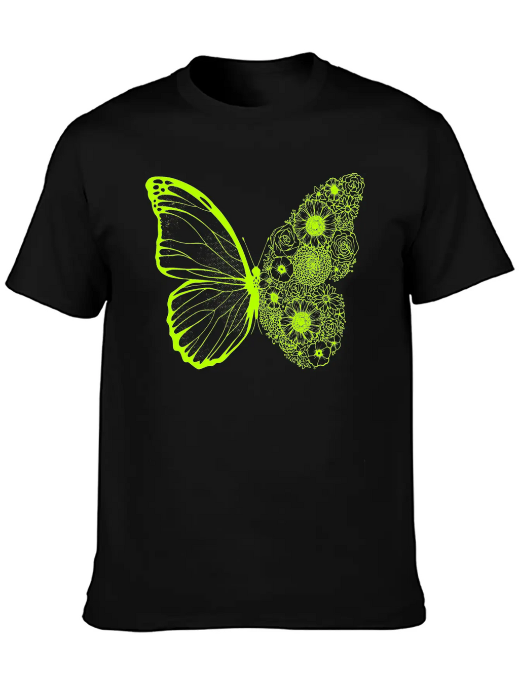 Floral Butterfly Stylish Everyday T-Shirt – Unisex Basic Cotton Tee