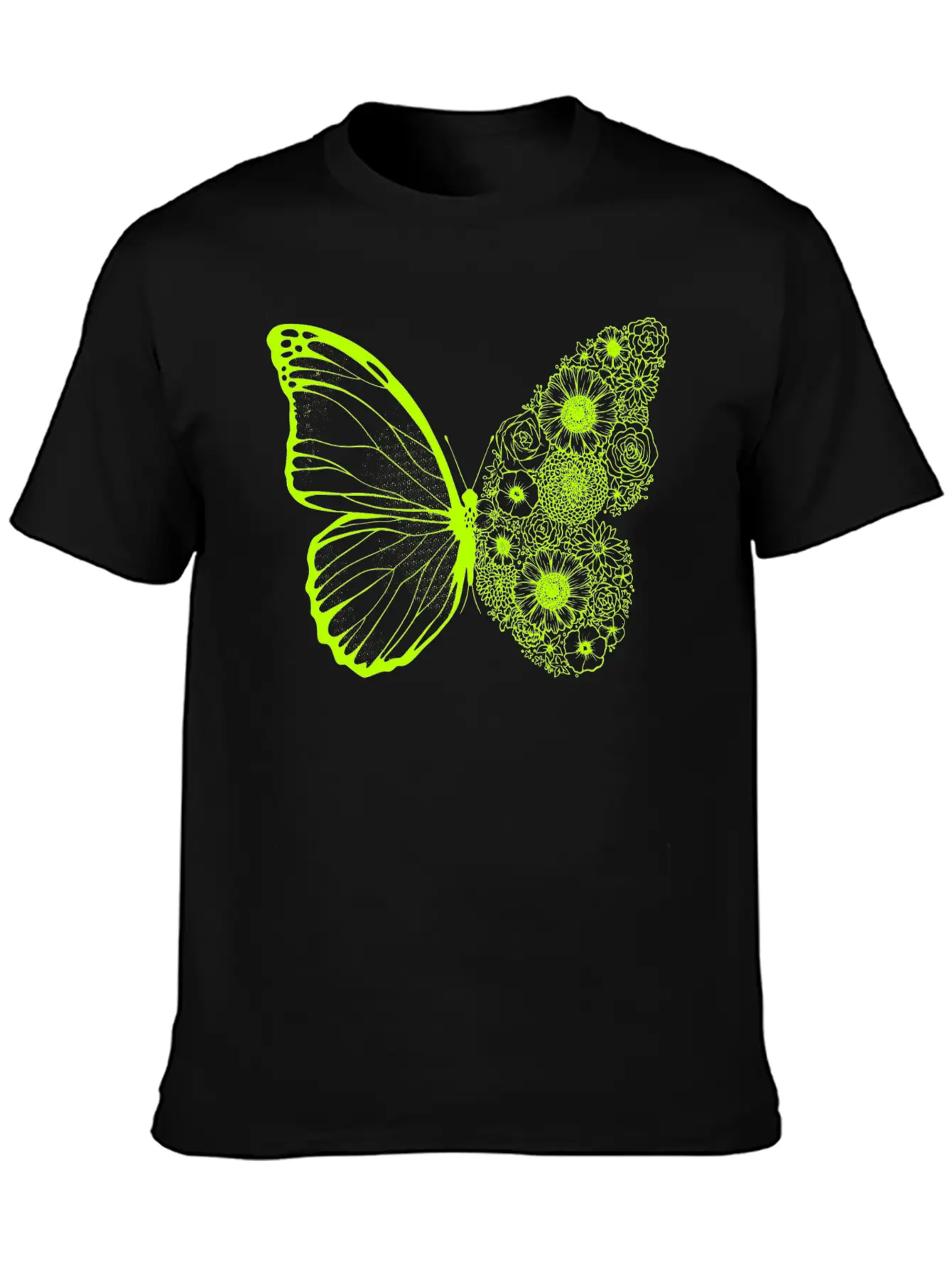 Floral Butterfly Stylish Everyday T-Shirt – Unisex Basic Cotton Tee