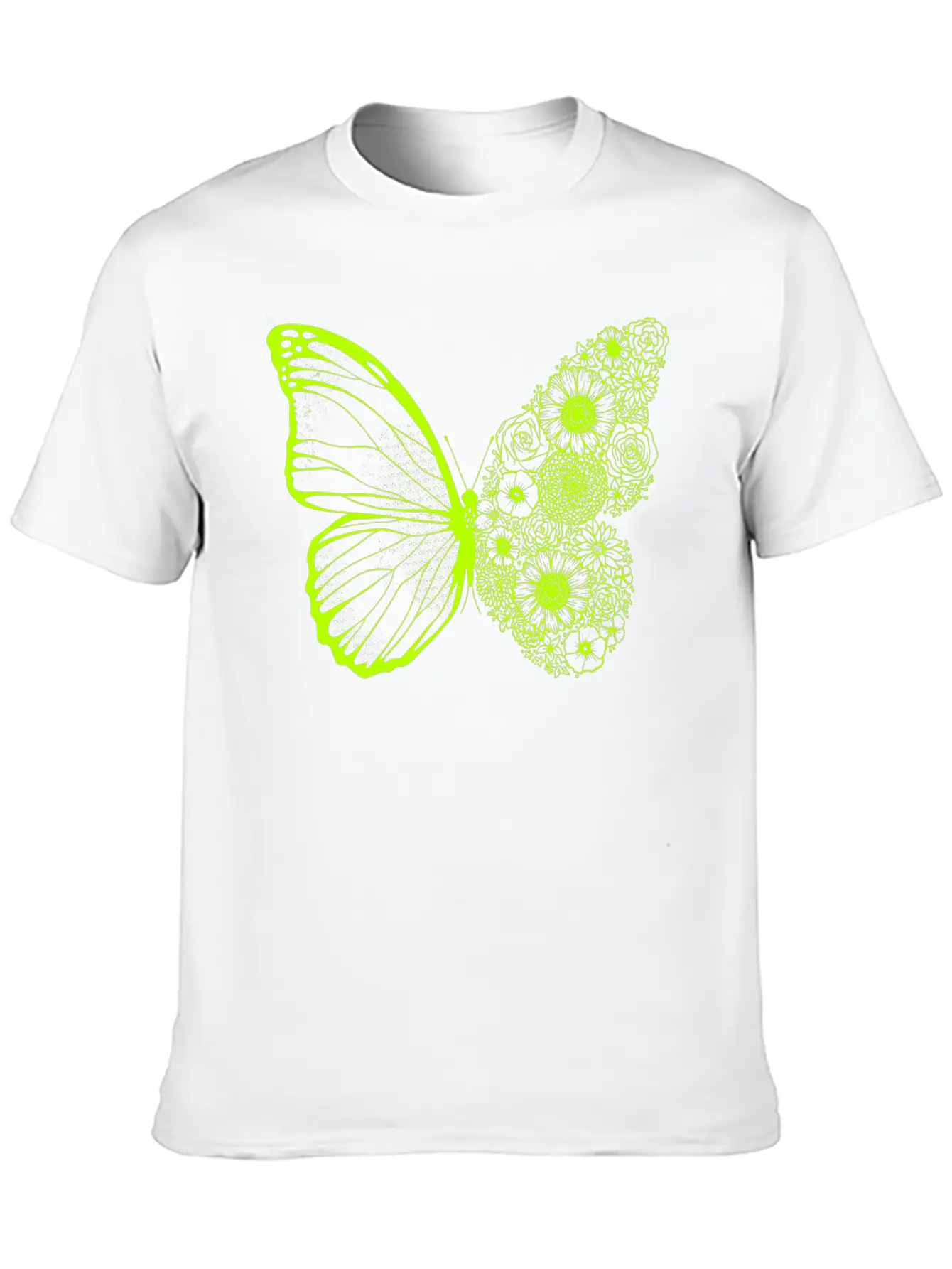 Floral Butterfly Stylish Everyday T-Shirt – Unisex Basic Cotton Tee